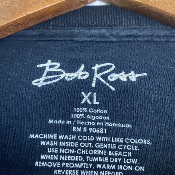 Bob Ross - Black Colorful Bob Ross Galaxy Painting Shirt Size XL - Picture 4 of 5